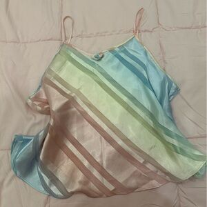 Pastel Striped Sleeveless Top